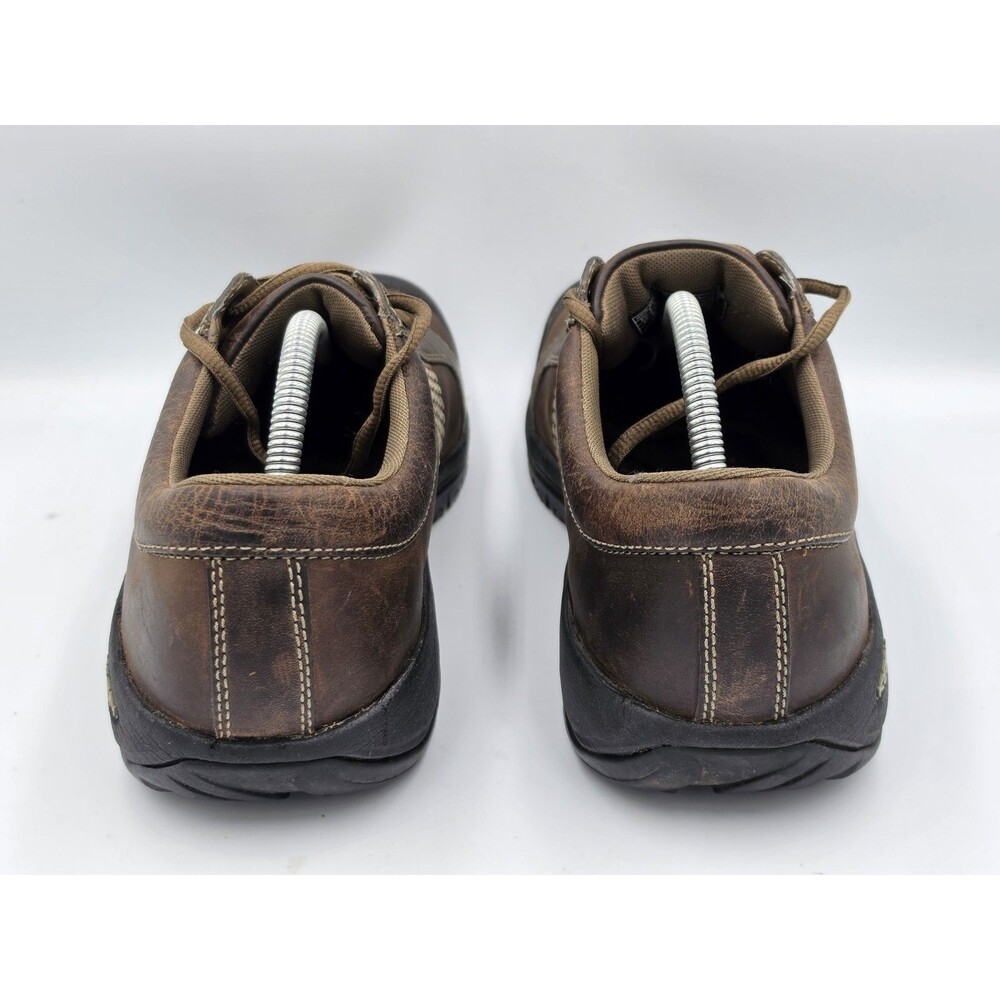 Keen Mens Austin Leather Shoes Chocolate Brown Size 10.5 Comfort Casual - Picture 5 of 7